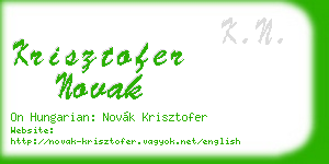 krisztofer novak business card