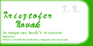 krisztofer novak business card